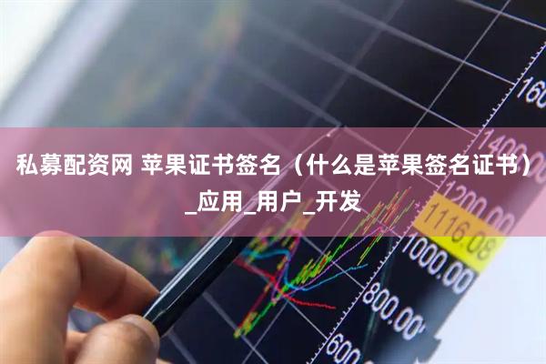 私募配资网 苹果证书签名（什么是苹果签名证书）_应用_用户_开发